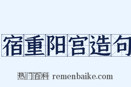 宿重阳宫造句是什么意思的图片